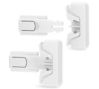 DECHOUS Lot de 2 Verrous de Sécurité Garçon et Filles Adhésifs Blancs en ABS pour Portes de Réfrigérateur et Congélateur - Serrure D’Armoire Sécurisée pour Bébé Anti-Ouverture