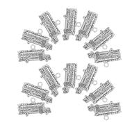 DECHOUS Lot de 20 Breloques Pendentifs en Alliage Argenté Thème de L'école, Charms Bus Scolaires DIY pour Fabrication de Bijoux, Accessoires Créatifs Robustes et Mignons, Bracelet