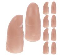 DECHOUS Lot de 20 Faux Doigts en Vinyle Souple Ongles Accessoire de Magie Réaliste pour Tours de Magie Doigt D’Entraînement Réutilisable pour Pose D’Ongles et Cosplay Pratique et
