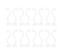 DECHOUS Lot de 200 Crochets Adhésifs pour Fixation de Plantes Grimpantes Clips Muraux Blancs Moyens Support Mural sans Perçage pour Jardin Balcon et Intérieur Pinces Plastiques Solide