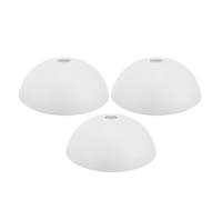 DECHOUS Lot de 3 Abat-jour Plastique Blanc 42 Mm Trou Moyen, Abat-jour Champignon pour Lampes Décoratives Intérieures, Remplacement D’abat-jour Ventilateur de Plafond, Diffuseur Lumière