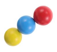 DECHOUS Lot De 3 Boules De Croquet en Bois Coloré pour Enfants Jeu De Pelouse ExtéRieur Boules Rondes en Bois De 1.38In pour Coordination ŒIl-Main Ensemble De Croquet Familial