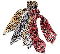 DECHOUS Lot de 3 Élastiques à Queue de Cheval Pompon, Taille Standard, Motifs Flamant Rose et Vert, Accessoires Cheveux Femme, Coiffure Quotidienne et Fête, Cordes Couleur Aléatoire