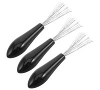 DECHOUS Lot de 3 Nettoyeurs de Brosses à Cheveux Miniatures Noirs Outil Compact de Nettoyage pour Brosses à Coussin Râteau de Nettoyage pour Éliminer Poils et Poussière Entretien