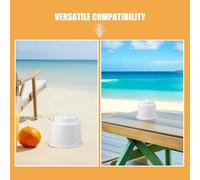 DECHOUS Lot de 3 Porte-Gobelets Encastrés en Nylon Blanc avec Trous de Drainage Support Vertical pour Bateau Yacht et Camping-Car Résistant aux Conditions Marines Réutilisable