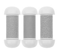 DECHOUS Lot de 3 Têtes de Rechange Blanches pour Lime Électrique Pédicure, Rouleaux Abrasifs Extra-gros, Moyen et Gros, Recharge pour Soin des Pieds, Accessoire Pédicure Électrique