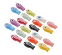 DECHOUS Lot de 30 Perles en Porcelaine Colorées Double Face de Poisson Céramique Artisanale Trous pour Bracelets et Colliers DIY Accessoires Créatifs pour Bijoux et Loisirs