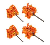 DECHOUS Lot de 4 Arbres Miniatures en Plastique Érable Décoratif Hauteur 7 CM et 9 CM pour Maquettes Architecturales Dioramas et Décorations de Scènes Miniatures D’Automne