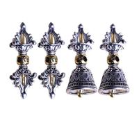 DECHOUS Lot de 4 Breloques Pendentifs Rétro en Métal pour Paquet à Dos et Porte-Clés Médaillons Flottants Vajry Pendentifs Soi-Même Présents Bouddhistes Accessoires Vintage