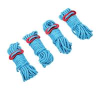 DECHOUS Lot de 4 Cordes de Camping Épaisses Réfléchissantes en Polyester Bleu Cordes Anti-Nœuds Robustes pour Montage et Tension de Tente Kit Léger et Polyvalent pour Activités Outdoor