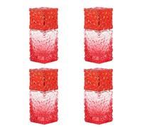 DECHOUS Lot de 4 Flacons Vaporisateurs de Parfum en Verre Rechargeable 27 Ml Bouteilles Rechargeables Rouges Flacons Pulvérisateurs Portables pour Voyage et Cosmétiques Distributeurs