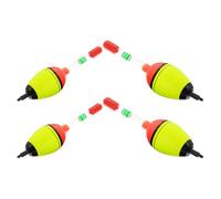 DECHOUS Lot de 4 Flotteurs de Pêche en Mer Haute Visibilité en EVA 10 G et 15 G Flotteurs Coulissants Fente pour Bâton Lumineux pour Pêche Nocturne et Lancer Long