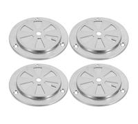 DECHOUS Lot de 4 Grilles de Ventilation Rondes en Acier Inoxydable pour Barbecue au Charbon Accessoires de Ventilation Résistants la Chaleur pour Fumoir et Four, Bouche D’aération