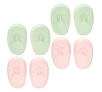 DECHOUS Lot de 4 Paires de Cache-oreilles Silicone Réutilisables, Taille Standard, Étanches et Résistants la Chaleur, Unisexe, Protection Auditive pour Teinture Capillaire à Domicile