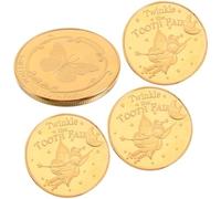 DECHOUS Lot De 4 Pièces Souvenirs Fée des Dents, Pièce Souvenir Délicate pour Garçon Et Filles, Décor Artisanal Raffiné, De Collection Perte De Dents