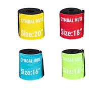 DECHOUS Lot de 4 Rubans de Sourdine pour Cymbales 14-20 Pouces Accessoires de Batterie en Polyester Solide Ceintures Élastiques Bruit Adaptés à la Pratique L'Entraînement