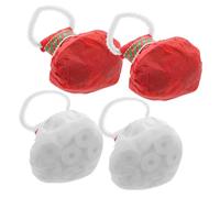 DECHOUS Lot de 4 Serpentins à Lancer la Main en Papier, 30 Têtes Effet Toile D'araignée, Couleurs Aléatoires Blanc et Multicolore, Banderoles sans Dégâts pour Mariage, Couleur Aléatoire