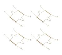 DECHOUS Lot de 4 Supports Muraux pour Assiettes en Acier Inoxydable Crochets Invisibles à Ressort en U Compatibles Assiettes Décoratives et Plats Organisateur Mural Cuisine et Salle à