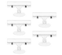DECHOUS Lot de 5 Clips Publicitaires en Abs Pratiques Finition Soignée pour Présentoir à Étiquettes de Prix, pour Expositions Commerciales et Boutiques