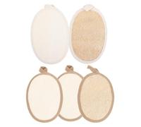 DECHOUS Lot de 5 Éponges de Luffa Naturelles Bain, Exfoliant Corporel Réutilisable en Luffa, Nettoyage Complet du Corps, pour Hôtel et Spa