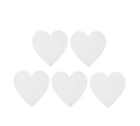 DECHOUS Lot de 5 Panneaux de Toile en Coton 100% Pure, Forme Cœur 20 X 20 Cm, pour Peinture Acrylique et Huile, Toiles Tendues pour Débutants et Artistes, Fourniture Artistique