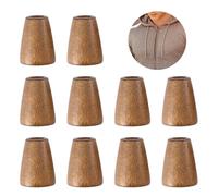 DECHOUS Lot de 50 Boucles d'Arrêt en Bois pour Cordons Butée d'Extrémité Compacte et Réglable Accessoires pour Vêtements Paquet à Dos et Vêtements de Sport Fermeture à Glissière