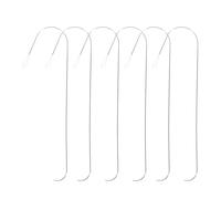 DECHOUS Lot de 6 Aiguilles à Perler en Alliage de Zinc Aiguilles Courbes à Grand Œil pour Perles Moyennes Outil à Enfiler les Perles DIY pour Création de Bijoux et Loisirs Créatifs