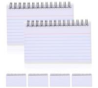 DECHOUS Lot de 6 Blocs-notes à Lignes Horizontales en Papier Blanc, Design Compact et Facile à Déchirer, pour L'étude en t L'enregistrement D'inspiration