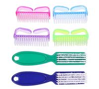 DECHOUS Lot de 6 Brosses à Ongles Nettoyantes Manche Antidérapant, Poils Résistants pour Manucure et Pédicure, Assortiment Couleurs Mixtes, Accessoires Pratiques pour Couleur Aléatoire