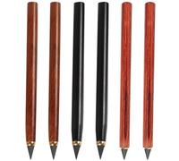 DECHOUS Lot de 6 Crayons Éternels Effaçables sans Encre en Bois pour Dessin Écriture Solide et Réutilisable Outil pour Étudiants et Artistes
