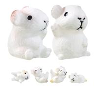 DECHOUS Lot de 6 Figurines Cochon D’Inde Miniatures en Résine Décorations pour Micro-Paysage Accessoires Jardin et Aménagement de Pots de Fleurs Ornement Animal Mignon pour Intérieur