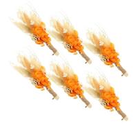 DECHOUS Lot de 6 Mini Bouquets de Fleurs Séchées Bohèmes Naturelles, Décoration de Fleur Rustique pour Mariage, Centre de Table et Décoration Intérieure, Ornement Floral Solide et Léger