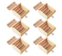 DECHOUS Lot de 6 Petites Boîtes à Bijoux en Bambou Coloré Coffres au Trésor Miniatures pour Rangement D’Objets Précieux Organisateurs Décoratifs Pratiques pour Maison et Bureau