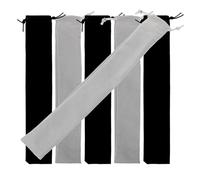 DECHOUS Lot de 6 Pochettes en Tissu Doux pour Flûte à Bec Soprano Paquet de Rangement Cordon de Serrage Dimensions 6Cm X 37Cm Couleurs Noir et Gris Étui Léger pour Transport et