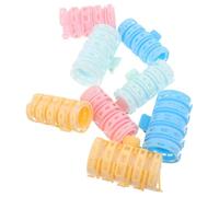 DECHOUS Lot de 8 Bigoudis à Cheveux en Plastique, Petits Rouleaux à Franges, Volume Aérien pour Femme et Fille, Coiffure Française Express, Protection Thermique Douce, Outil Coiffant