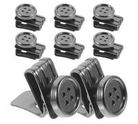 DECHOUS Lot de 8 Boutons de Bretelles Métalliques sans Couture Noirs Clips Polyvalents pour Chapeaux et Vêtements Accessoires Solide pour Loisirs Créatifs et Fixation Facile