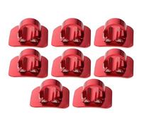 DECHOUS Lot de 8 Clips de Câble de Frein et Dérailleur en Aluminium avec Supports Adhésifs Rouges, Pinces en C pour Gaine, Compatible Vélos Route et Vtt, Accessoires Cyclisme pour