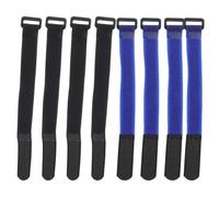 DECHOUS Lot de 8 Colliers Silencieux pour Volailles en Nylon Réglables, Ceintures Anti-Chant pour Coqs, Poules, Canards - Accessoires Anti-Bruit pour Élevage Avicole, Couleur Bleu et Noir