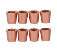 DECHOUS Lot de 8 Pieds en Laiton 15 MM Hauteur Rehausseurs Coniques pour Plateaux en Bois Coffrets et Présentoirs à Bijoux Patins Antidérapants Polyvalents pour Meubles et Planches à