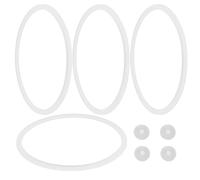 DECHOUS Lot de 8 Sets de Anneaux D’étanchéité en Silicone Souple pour Boîtes à Lunch Isothermes, Joints Universels de 13 Cm et Bouchons Triangulaires de 1,5 Cm, Accessoires Compatibles