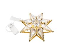 DECHOUS Lumières du Haut du Sapin de Noël décoration étoile de noël lumière étoile de noël étoile de Noel d'arbre Unique Haut de Forme d'arbre de Noël Allume l'étoile Plastique Golden