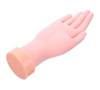 DECHOUS Main D'entraînement en Caoutchouc Rose pour Ongles, Simulation Réaliste et Support Stable, pour Photographie et Présentation