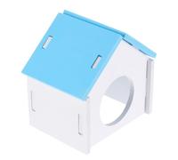 DECHOUS Maison de Repos pour Petits Animaux en PVC, Cachette Bleue | Espace Privé pour Cages de Petits Rongeurs, Convient aux Hamsters Nains et Chinchillas, Toute L'année