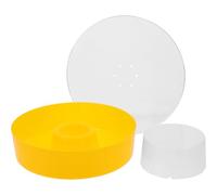 DECHOUS Mangeoire à Abeilles Ronde pour Apiculture Abreuvoir à Abeilles en Plastique Transparent Distributeur d'eau pour Ruche Outil Pratique D'apiculture