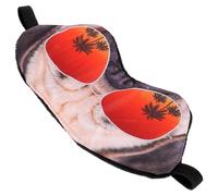 DECHOUS Masque de Sommeil 3d Créatif à Motif Chien Bouledogue Français, Tissu Calicot Confortable, Occultant Total, Léger et Compact pour Voyage, Détente et Sommeil Réparateur, Adapté