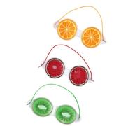 DECHOUS Masques Gel Yeux 3 Pièces Pastèque Citron Compresses Froides Réutilisables pour Soulager Fatigue Oculaire et Gonflements Chez L’Adulte