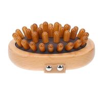 DECHOUS Masseur de méridiens en bois avec corde en coton, brosse de massage portable pour relaxation et massage du dos et ventre
