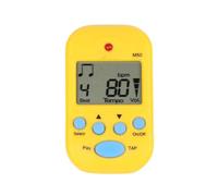 DECHOUS Métronome Numérique Précis pour Guitare et Piano avec Écran Lcd, Mini Taille Jaune, Multifonction et Pile Bouton Incluse pour Pratique Musicale