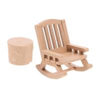 DECHOUS Mini Fauteuil Miniature en Plastique Imitation Bois Lot de 2 Set de Pièces Petite Taille Décoration Maison de Poupée pour Artisanat et Espace Jardin Extérieur