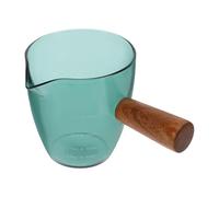 DECHOUS Mini Pichet à Lait en Verre avec Poignée en Bois Portable et Facile à Saisir 90ml pour Café, Thé et Fête en Cour Intérieure